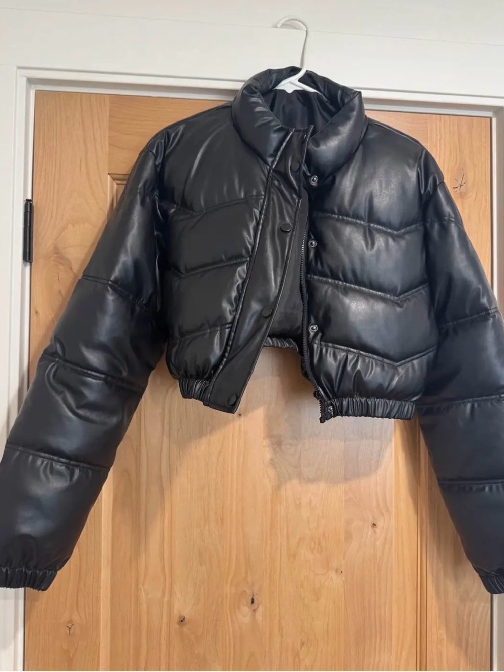 Windsor Black Cropped Puffer Jacket
